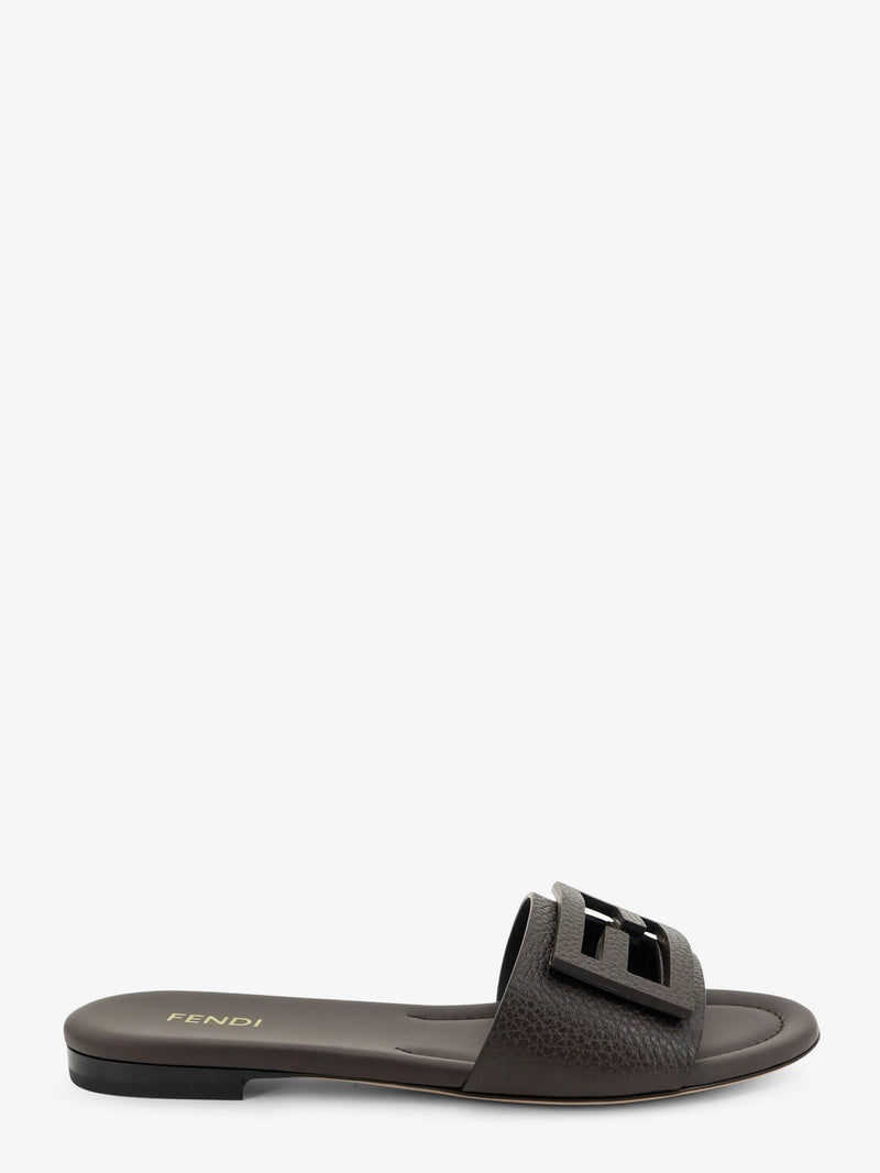 Fendi Fendi Leather Tube Sandals Brown Women - World Class Fashion