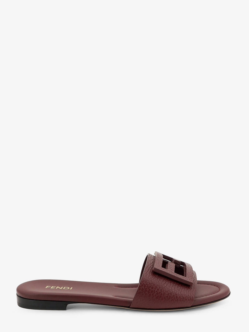 Fendi Fendi Leather Tube Sandals Purple - World Class Fashion