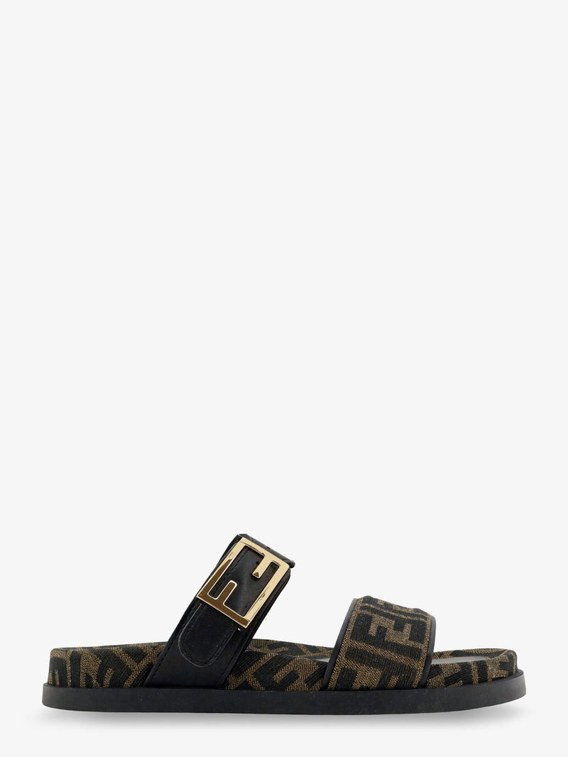 Fendi Fendi Feel FF Fabric Sandals Brown Women - World Class Fashion