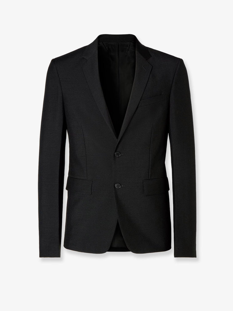 Fendi Fendi Slim Fit Kid Mohair Blazer Black - World Class Fashion