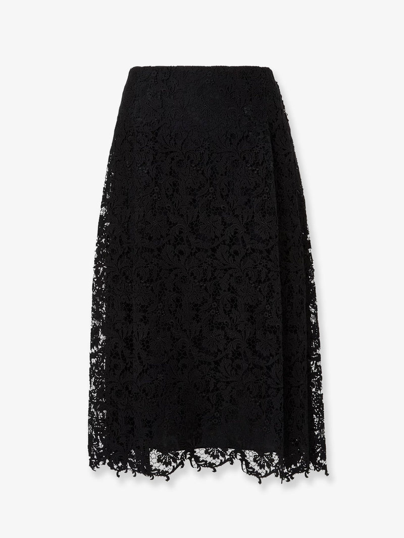 Fendi Fendi Black Macramé Lace Skirt - World Class Fashion