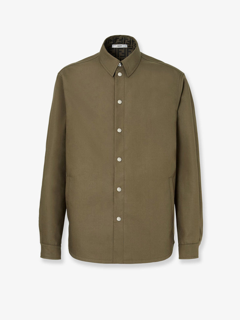 Fendi Fendi Zucca Green FF Jacquard Nylon Blouson - World Class Fashion
