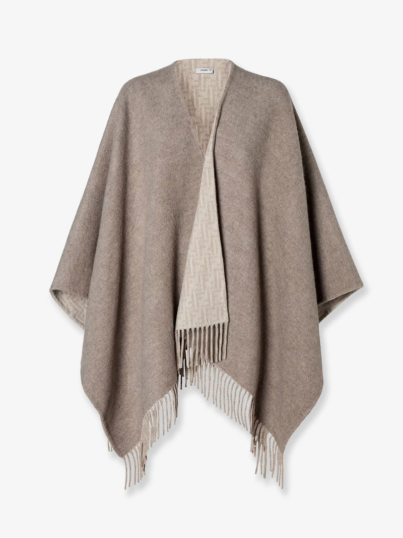 Fendi Fendi Wool and Cashmere Cape Beige Women - World Class Fashion