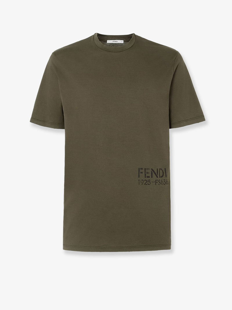 Fendi Fendi Cotton T-Shirt Green Men - World Class Fashion