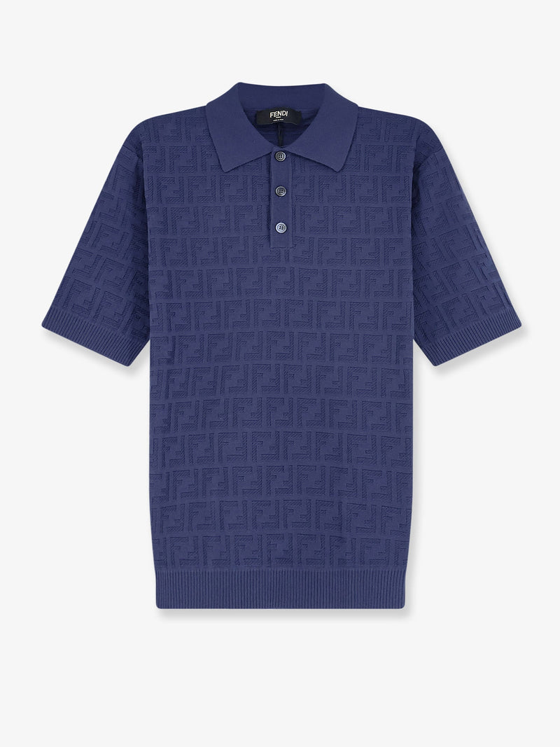 Fendi Fendi FF Cotton Polo Shirt Blue Men - World Class Fashion