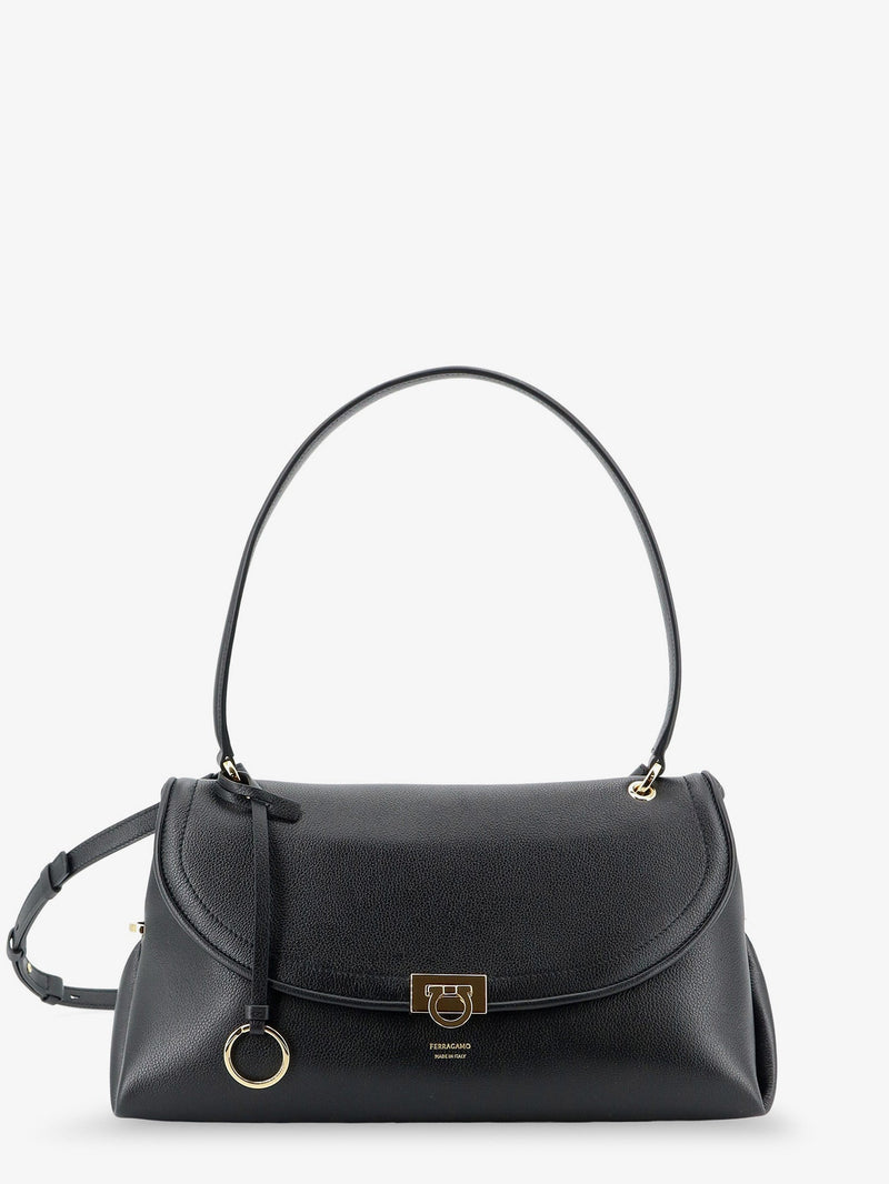 Ferragamo Ferragamo Leather Shoulder Bag Black Women - World Class Fashion