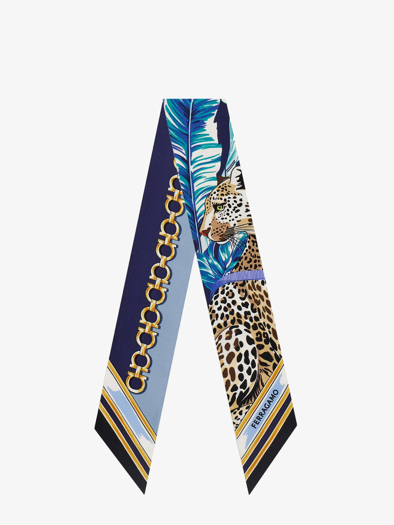 Ferragamo Ferragamo Felindra Silk Bandeau Blue - World Class Fashion