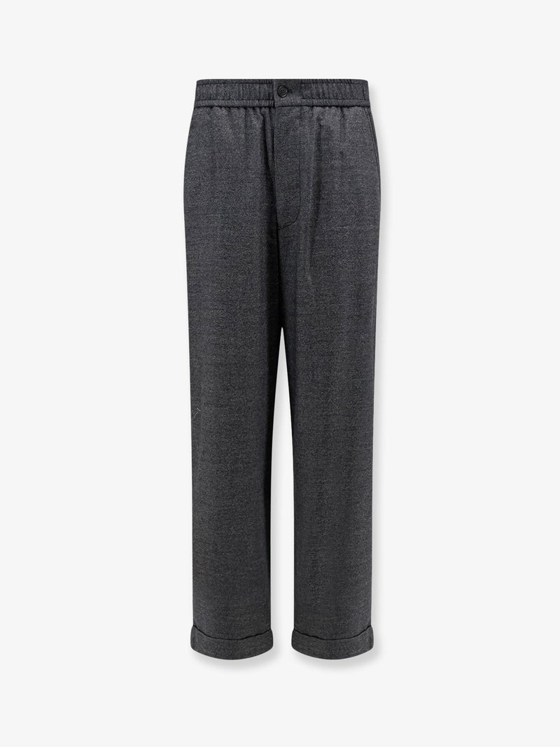 Giorgio Armani Giorgio Armani Virgin Wool Cashmere Trousers Grey - World Class Fashion