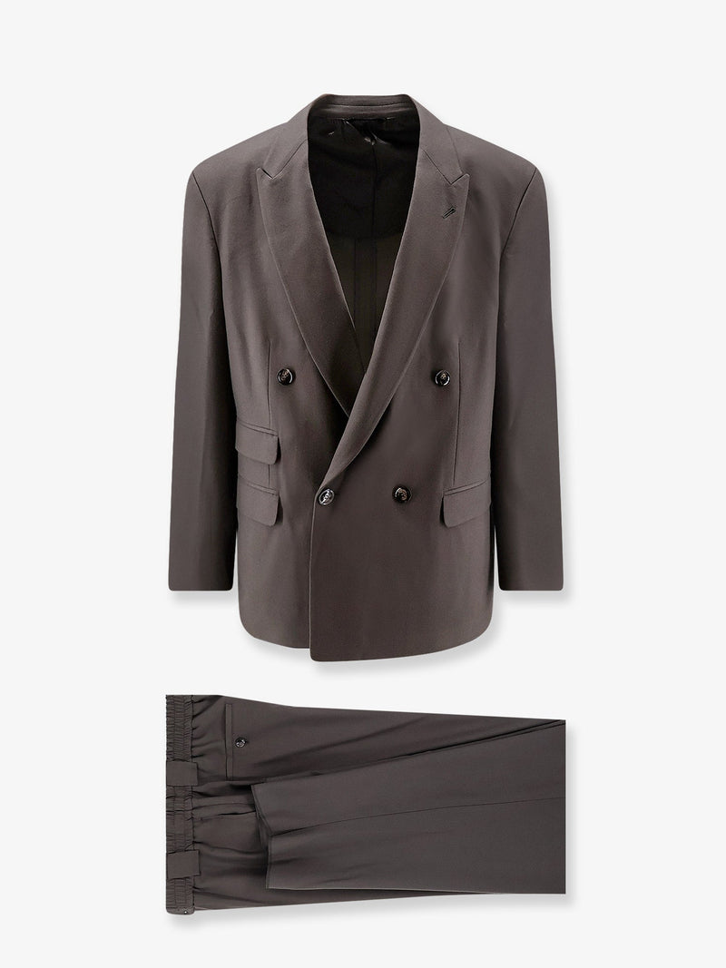 Giorgio Armani Giorgio Armani Oversized Fluid Virgin Wool Suit Grey - World Class Fashion