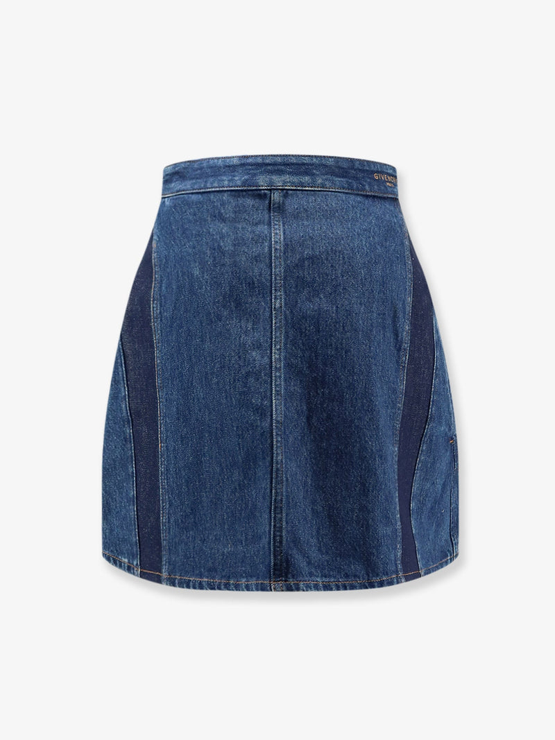 Givenchy Givenchy Cocoon Denim Blue Mini Skirt - World Class Fashion