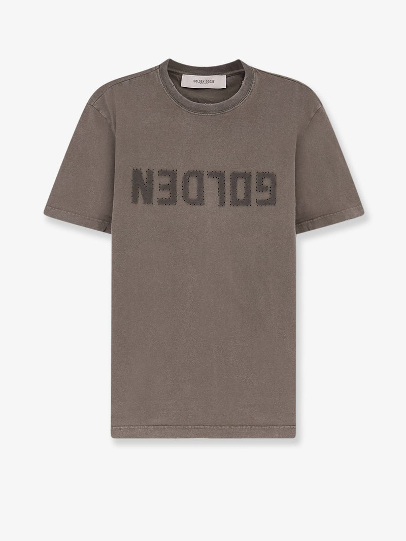 Golden Goose Golden Goose Deluxe Brand Distressed Cotton T-Shirt Green - World Class Fashion