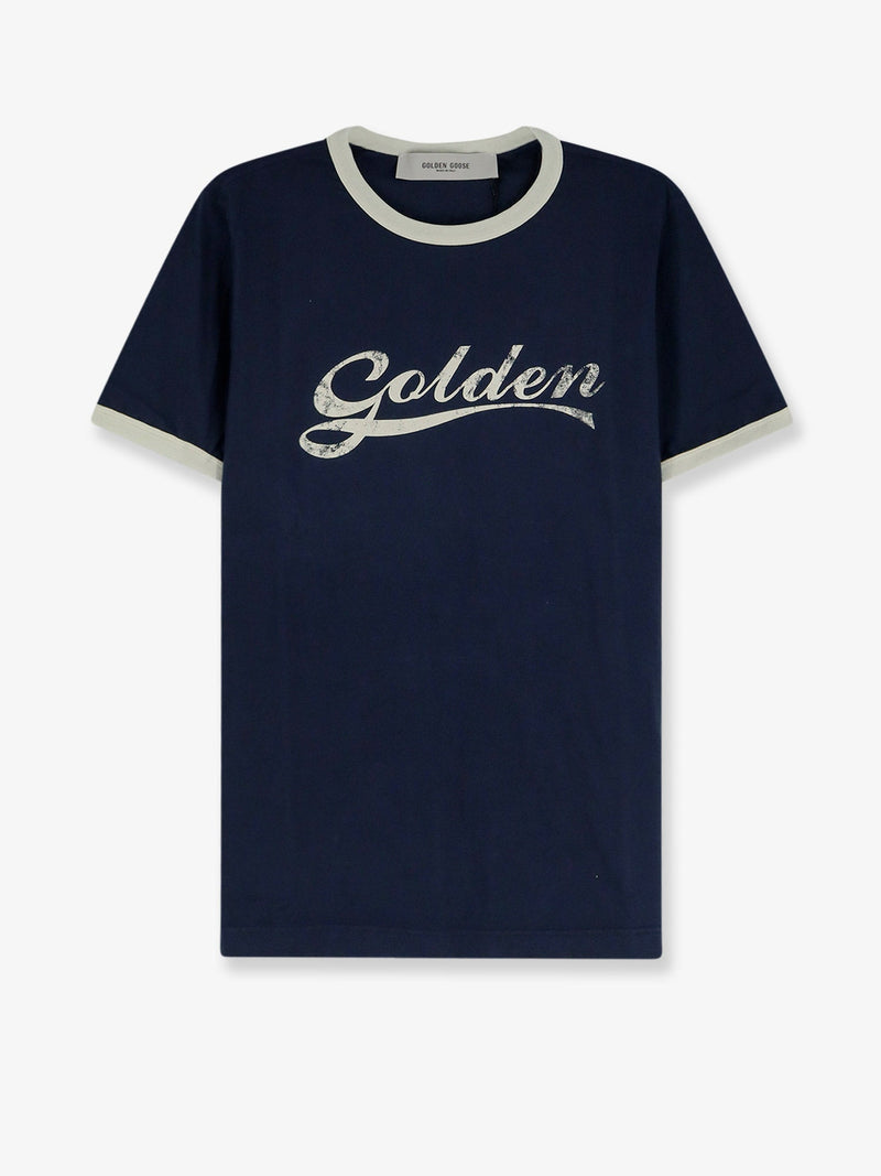 Golden Goose Golden Goose Cotton T-Shirt Blue Men - World Class Fashion