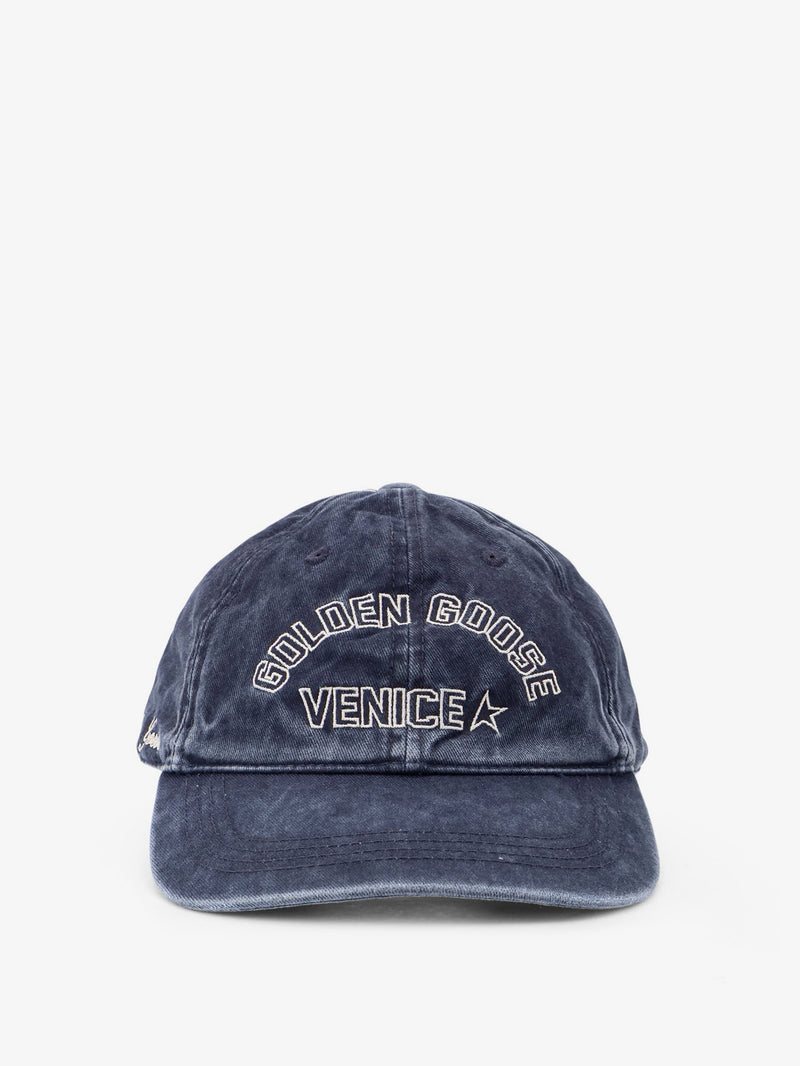 Golden Goose Golden Goose Cotton Hat Blue Men - World Class Fashion