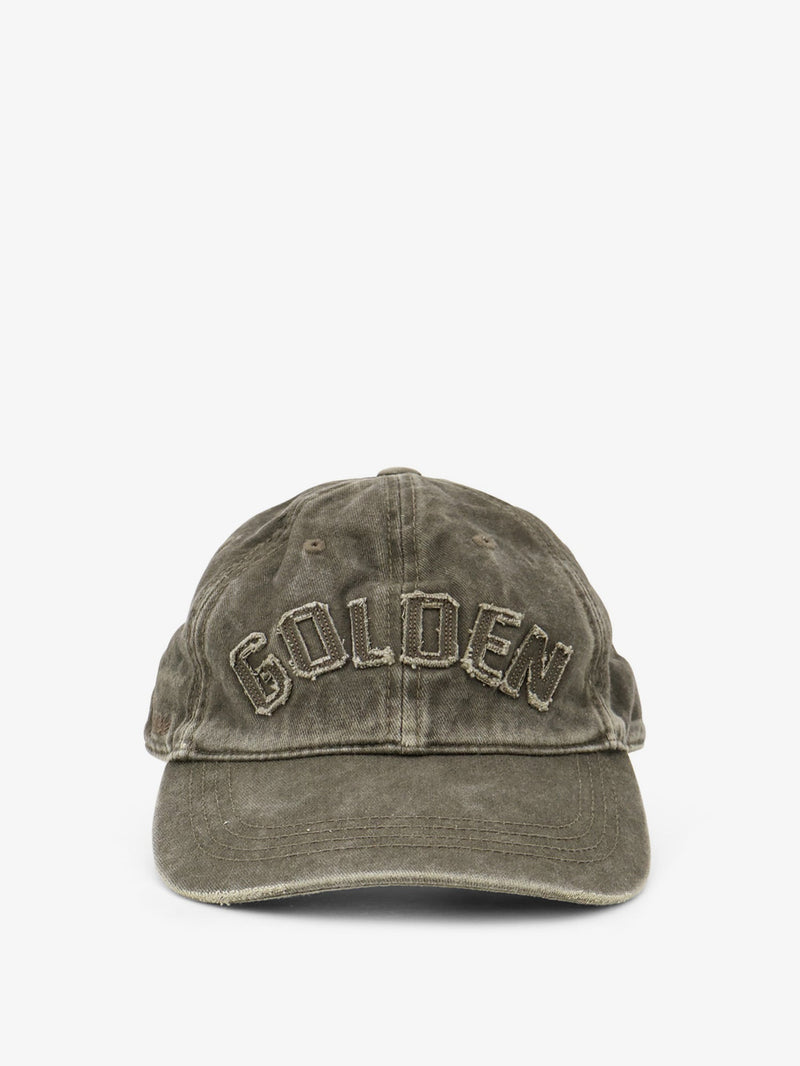 Golden Goose Golden Goose Washed Cotton Baseball Cap Green - World Class Fashion