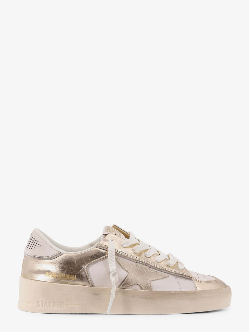 Golden Goose Golden Goose Stardan Low-Top Leather Sneakers White - World Class Fashion