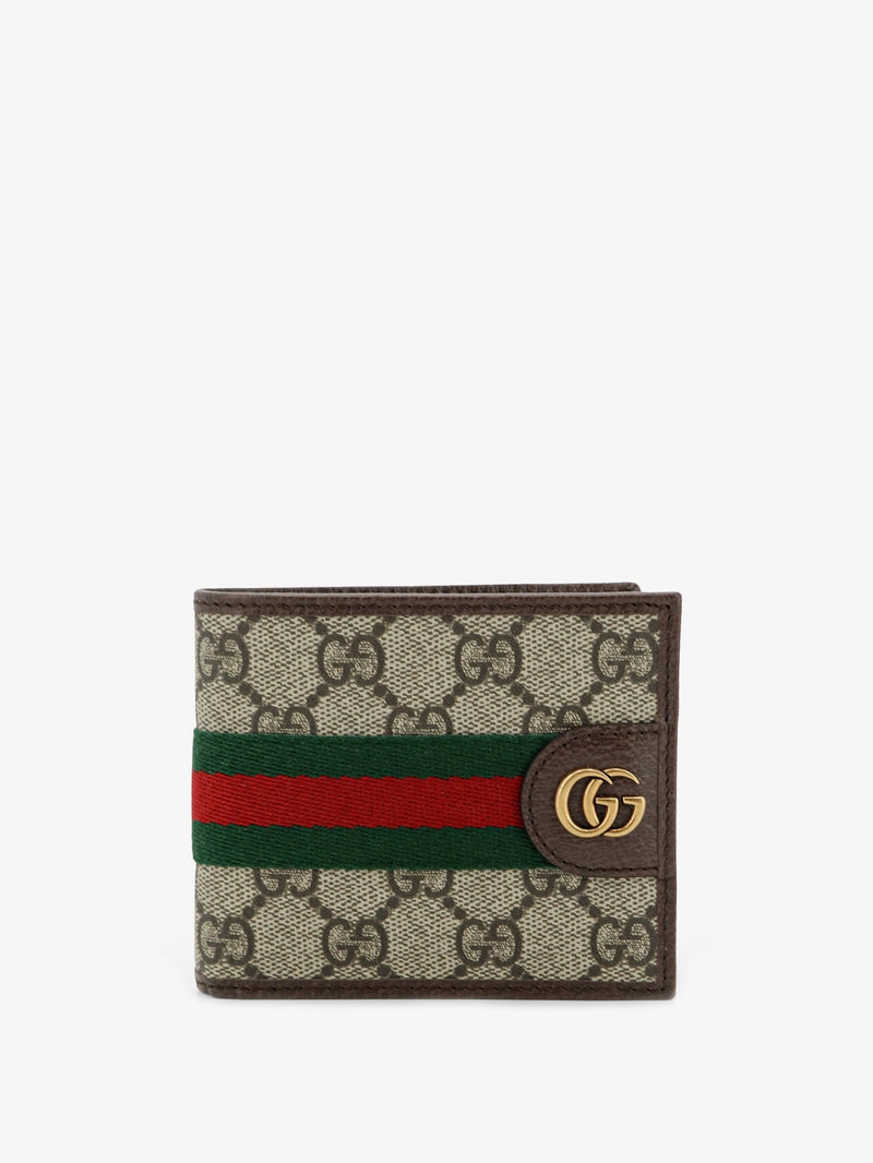 Gucci Gucci Coated Canvas Wallet With Gg Motif - World Class Fashion