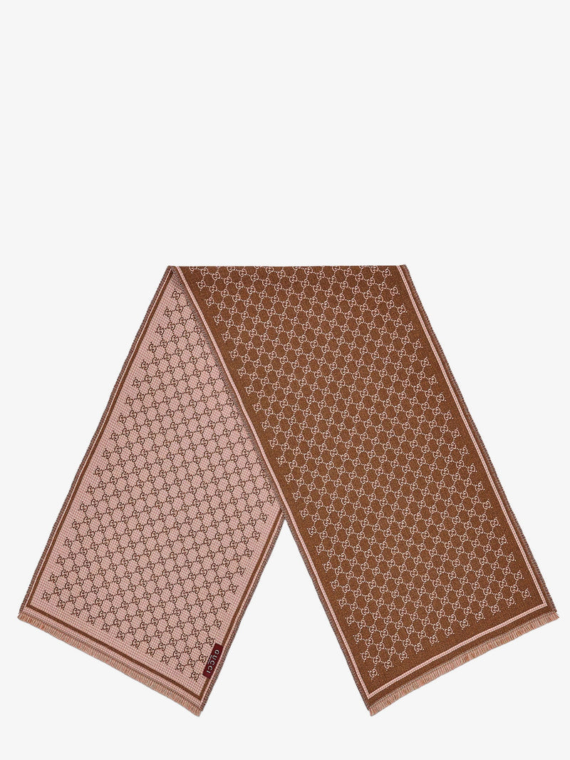 Gucci Gucci Wool Scarf With Gg Motif - World Class Fashion