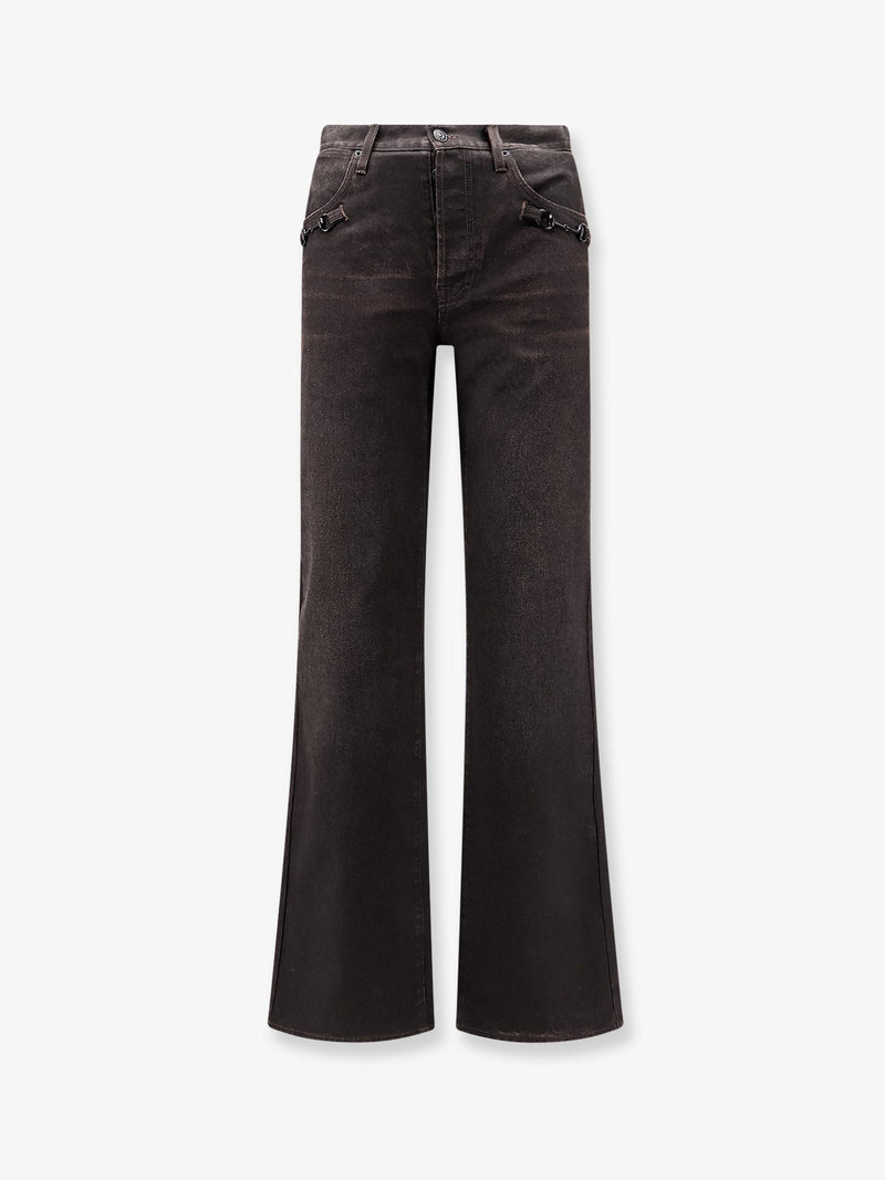 Gucci Gucci Cotton Denim Trousers Brown Men - World Class Fashion