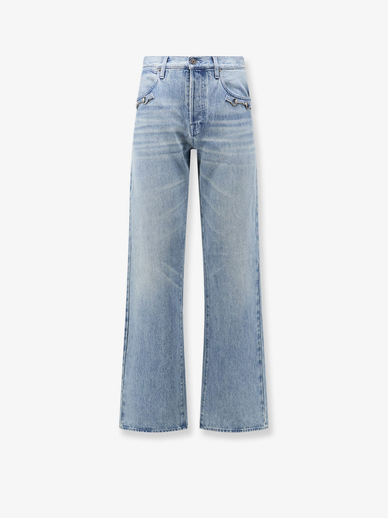 Gucci Gucci Stonewashed Cotton Denim Jeans Blue - World Class Fashion