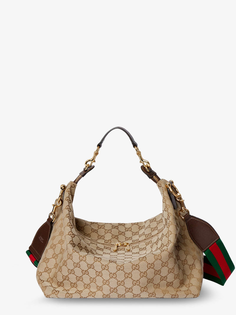 Gucci Gucci Brera M GG Fabric Crossbody Bag Beige - World Class Fashion
