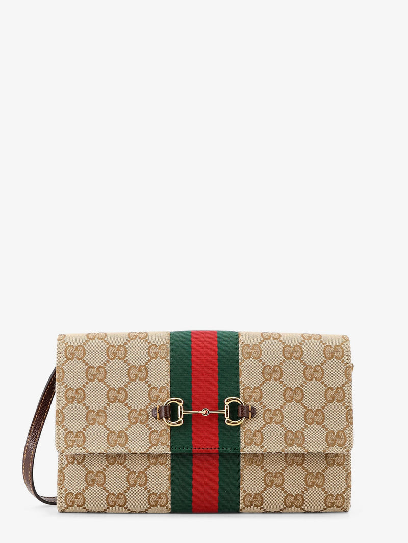 Gucci Gucci Gucci Horsebit Web Gg Fabric Wallet - World Class Fashion