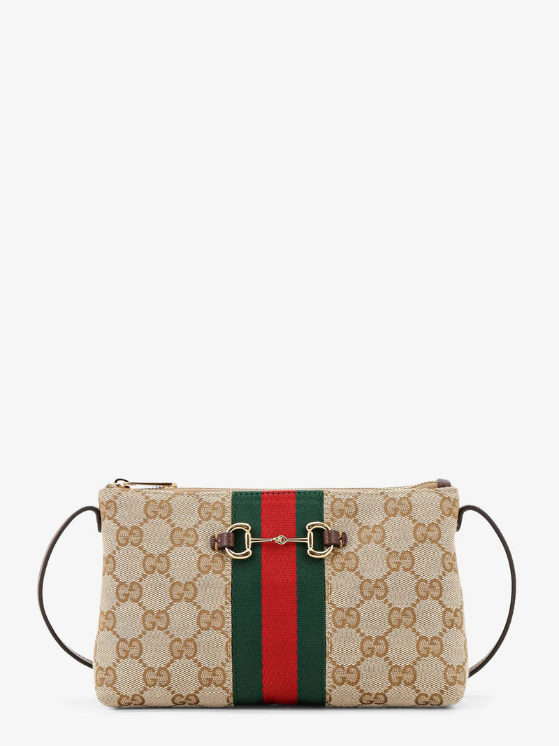 Gucci Gucci GG Fabric Crossbody Bag Beige - World Class Fashion