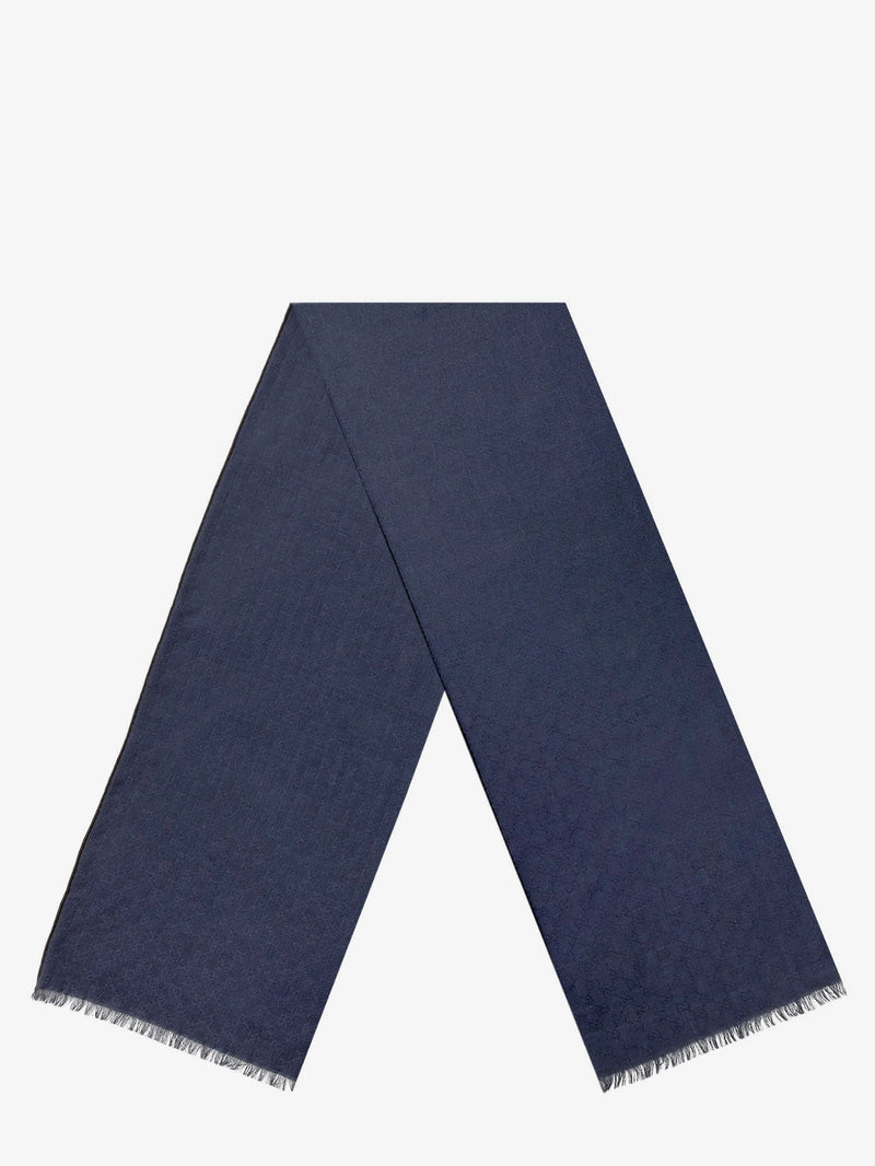 Gucci Gucci Wool and Silk Scarf Blue Men - World Class Fashion