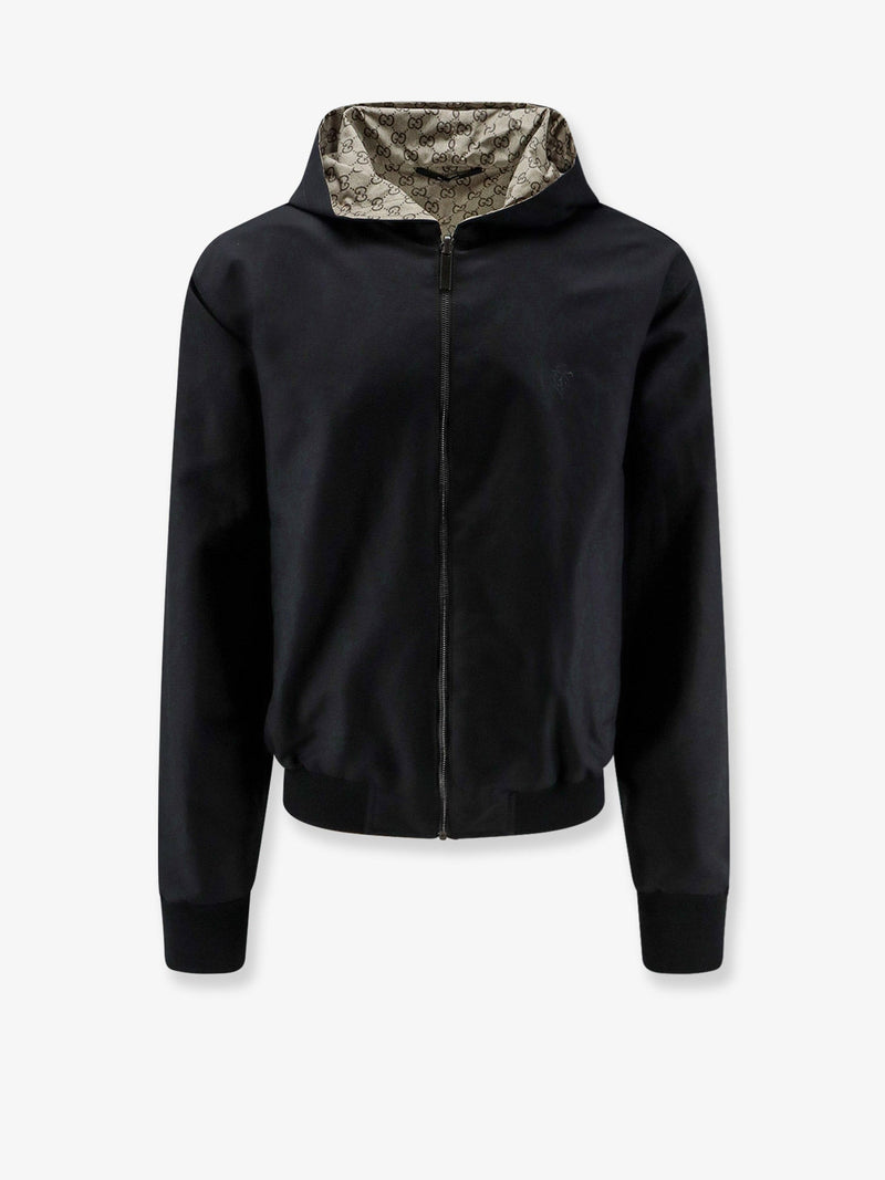 Gucci Gucci Reversible Cotton and GG Nylon Jacket Black - World Class Fashion