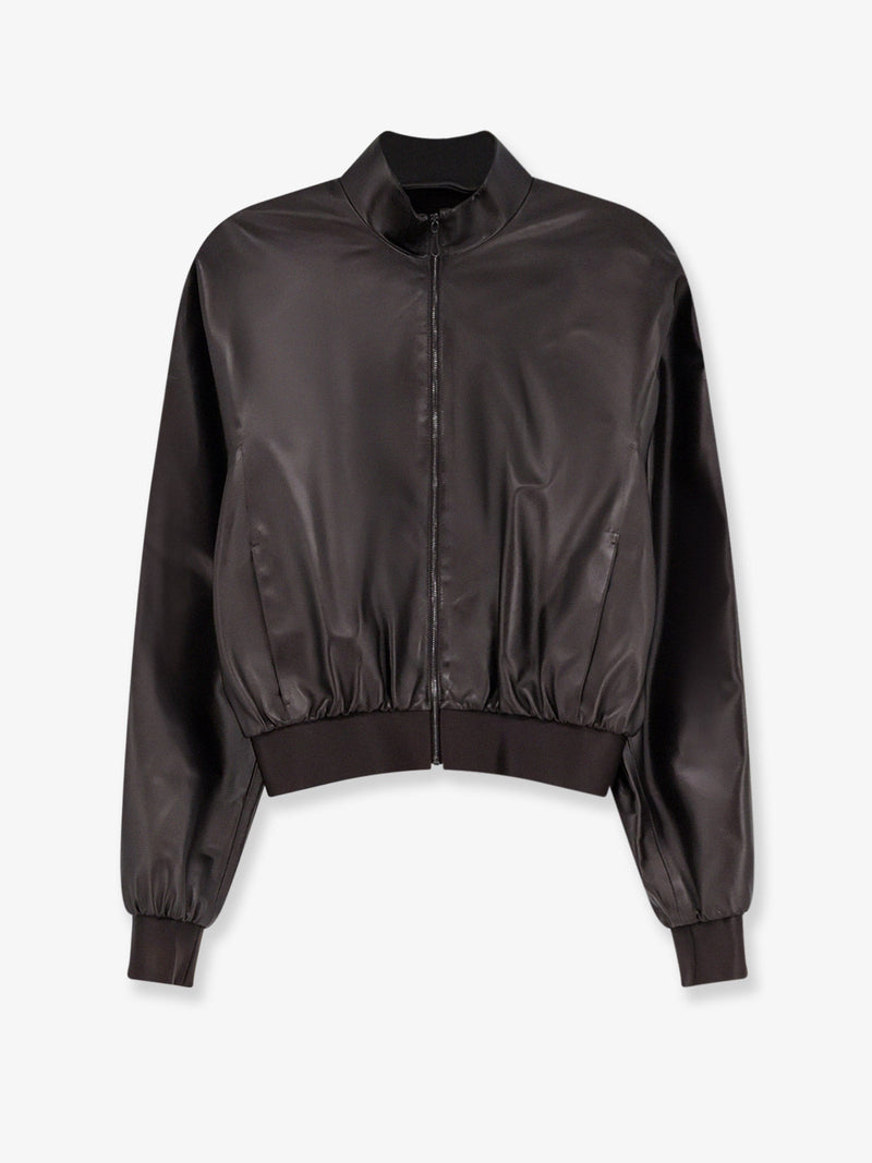 Gucci Gucci Chaqueta Bomber de Napa Suave Marrón - World Class Fashion