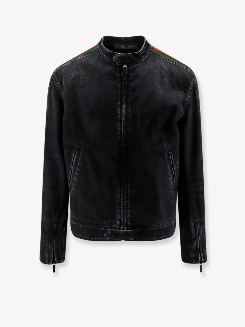 Gucci Gucci Black Denim Jacket Certified Cotton Faded Effect - World Class Fashion