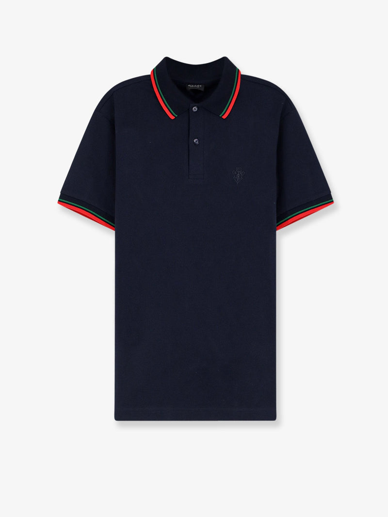 Gucci Gucci Cotton Polo Shirt With Embroidered Logo On The Front - World Class Fashion