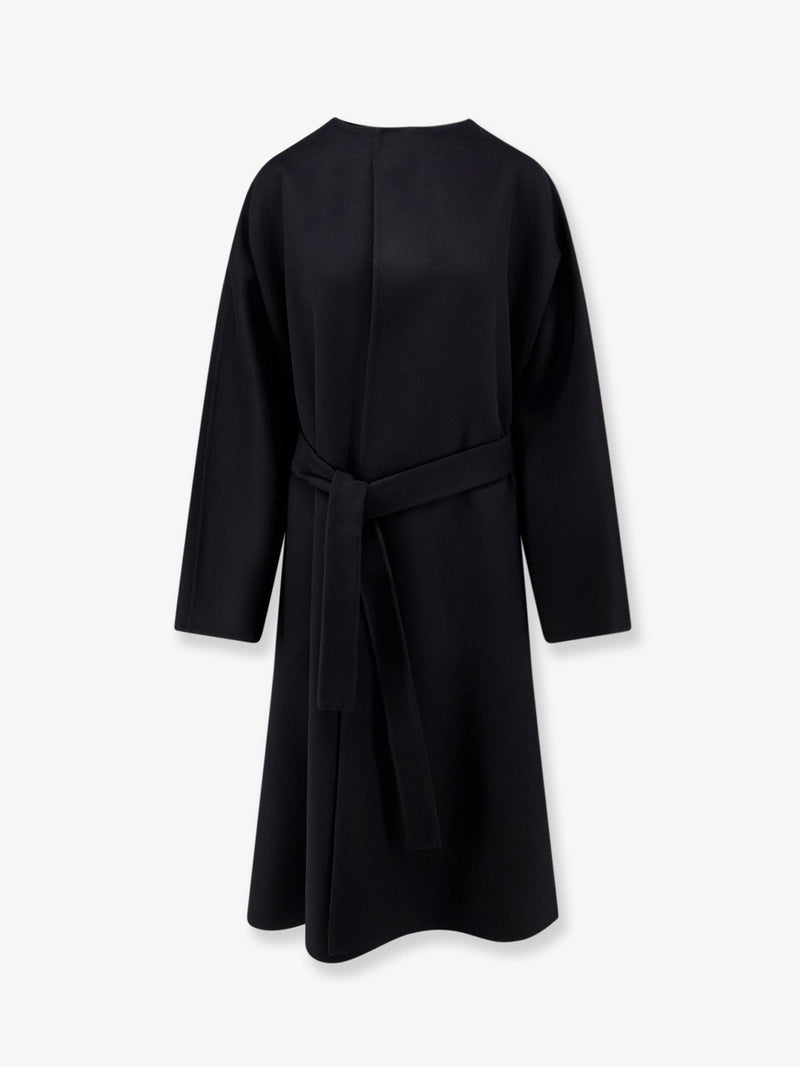 Gucci Gucci Wool and Silk Blend Coat Black - World Class Fashion