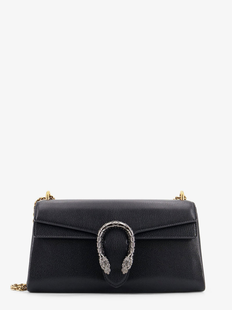 Gucci Gucci Dionysus Leather Crossbody Bag Black - World Class Fashion