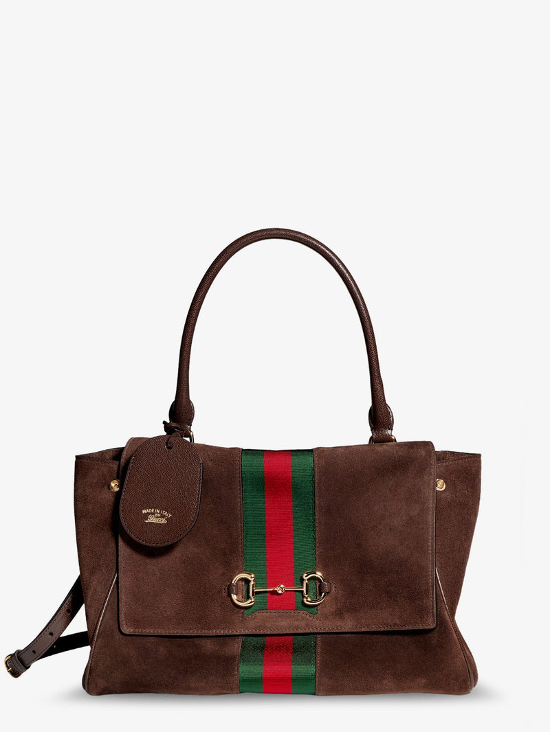 Gucci Gucci Paparazzo Suede Handbag Brown - World Class Fashion