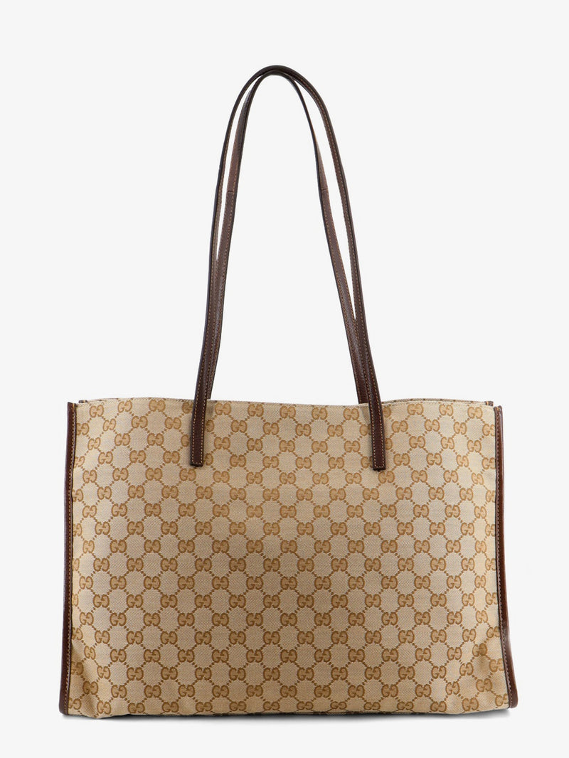 Gucci Gucci Londra GG Fabric Shoulder Bag Beige - World Class Fashion