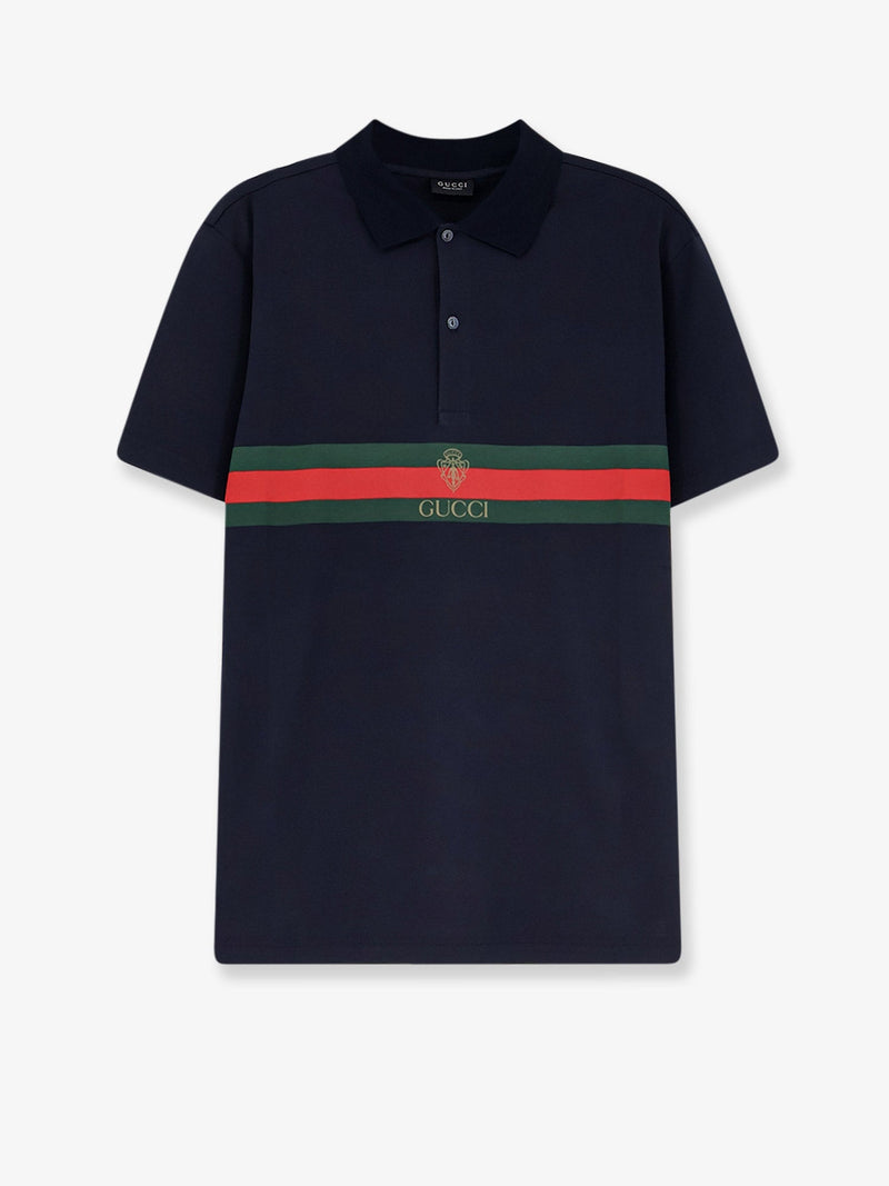 Gucci Gucci Cotton Polo Shirt Blue Men - World Class Fashion