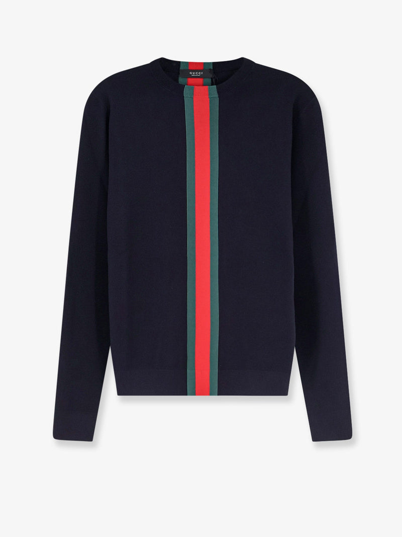 Gucci Jersey de algodón Gucci con aplique Nastro Web negro - World Class Fashion