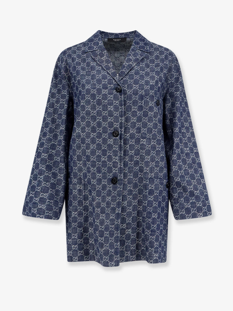 Gucci Gucci Cotton Shirt With All-Over Gg Motif - World Class Fashion