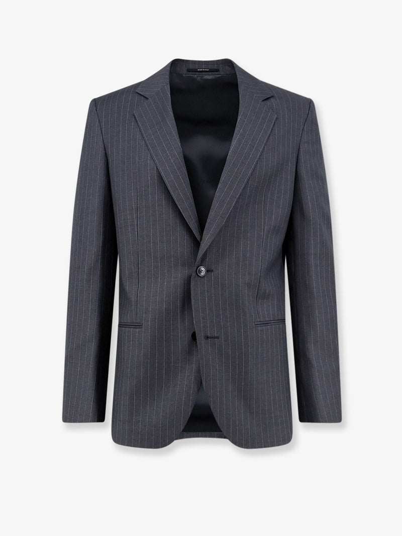 Gucci Gucci Blazer de Lana a Rayas Gris - World Class Fashion