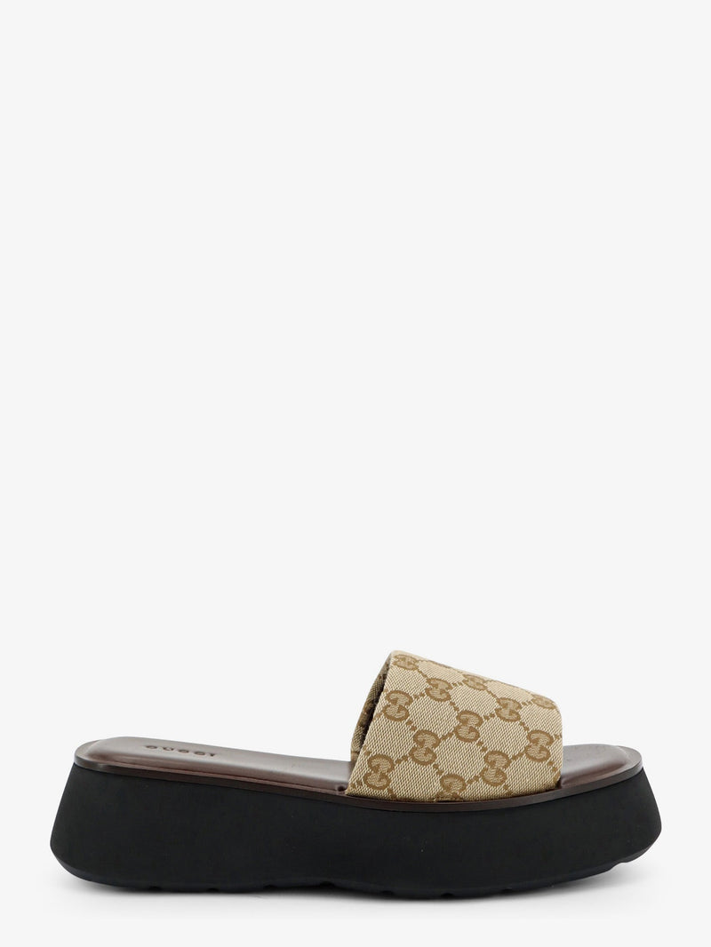 Gucci Gucci Original GG Soft Sandals Beige - World Class Fashion