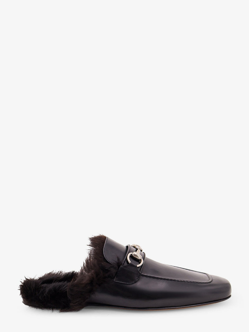 Gucci Gucci Black Leather Slipper With Horsebit - World Class Fashion