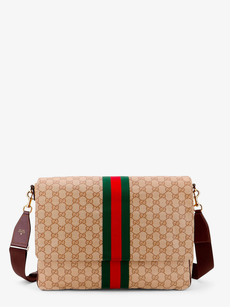 Gucci Gucci GG Canvas Crossbody Bag Beige Men - World Class Fashion