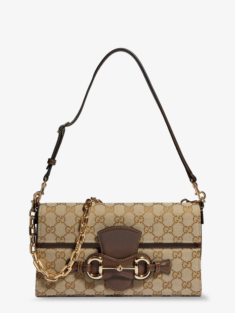 Gucci Gucci Ristretto GG Fabric Shoulder Bag Beige - World Class Fashion