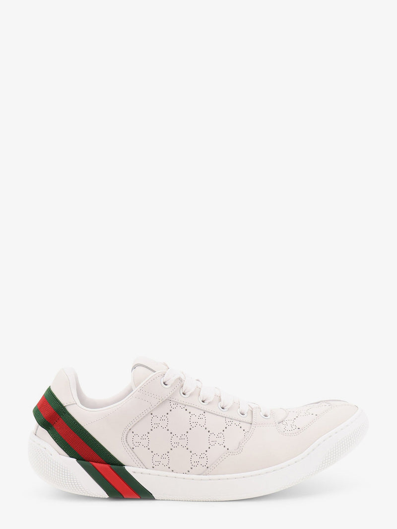 Gucci Gucci Screener Leather Sneakers White - World Class Fashion