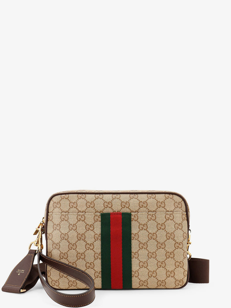 Gucci Gucci Small Crossbody Bag With Web Detail Beige - World Class Fashion