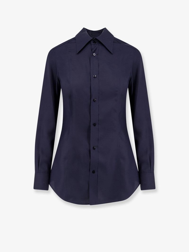 Gucci Gucci Silk Shirt Blue Women - World Class Fashion