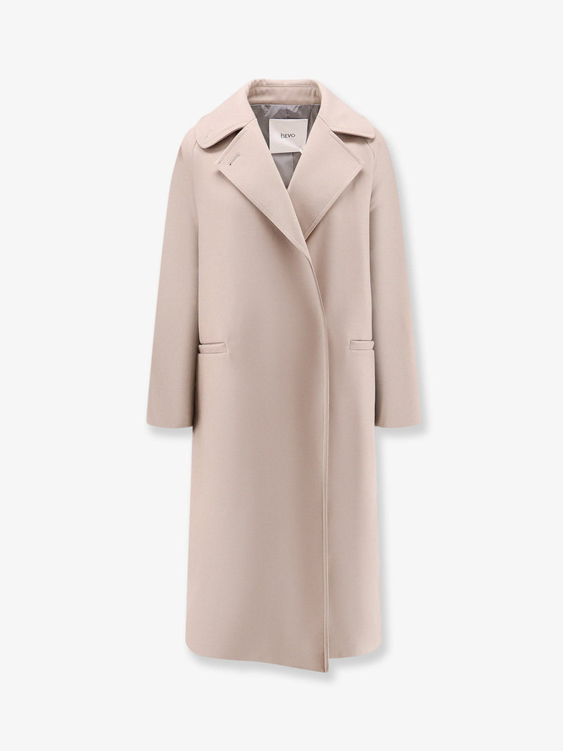 Hevo Hevo Adelfia Double-Breasted Nylon Trench - World Class Fashion