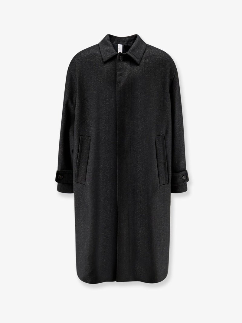 Hevo Hevo Baia Del Monaco Virgin Wool Blend Coat Grey - World Class Fashion
