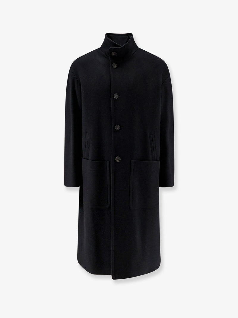 Hevo Hevo Savelletri Virgin Wool Blend Coat Black - World Class Fashion