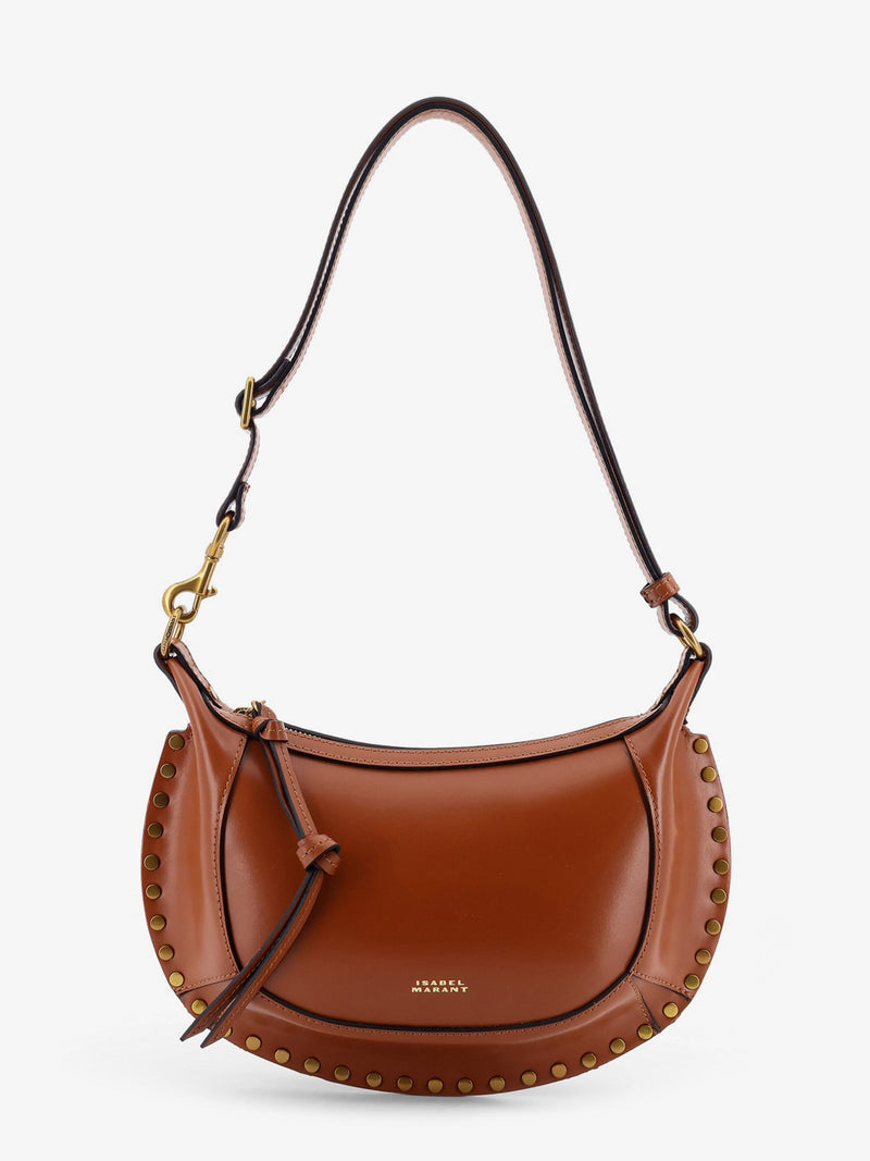 Isabel Marant Isabel Marant Oskan Moon Leather Crossbody Bag Brown - World Class Fashion